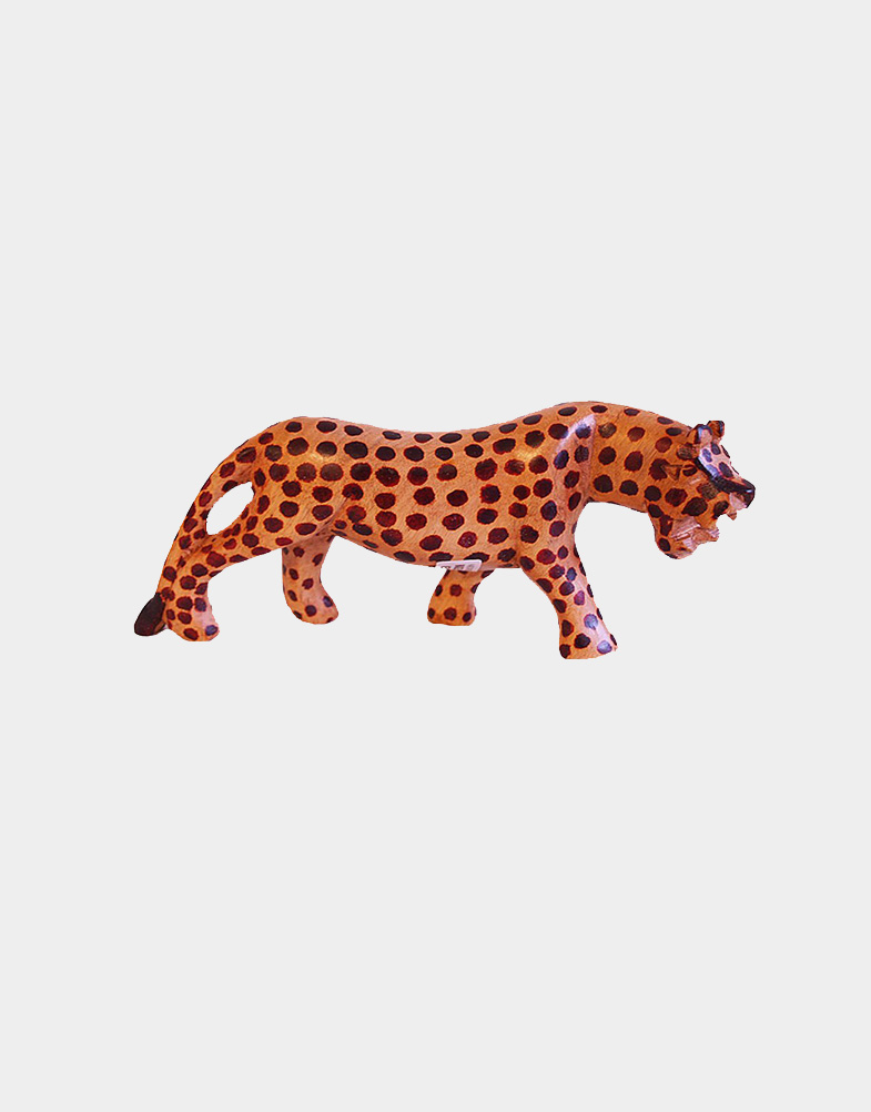 African Animal Sculpture | Wooden Cheetah | Craft Montaz